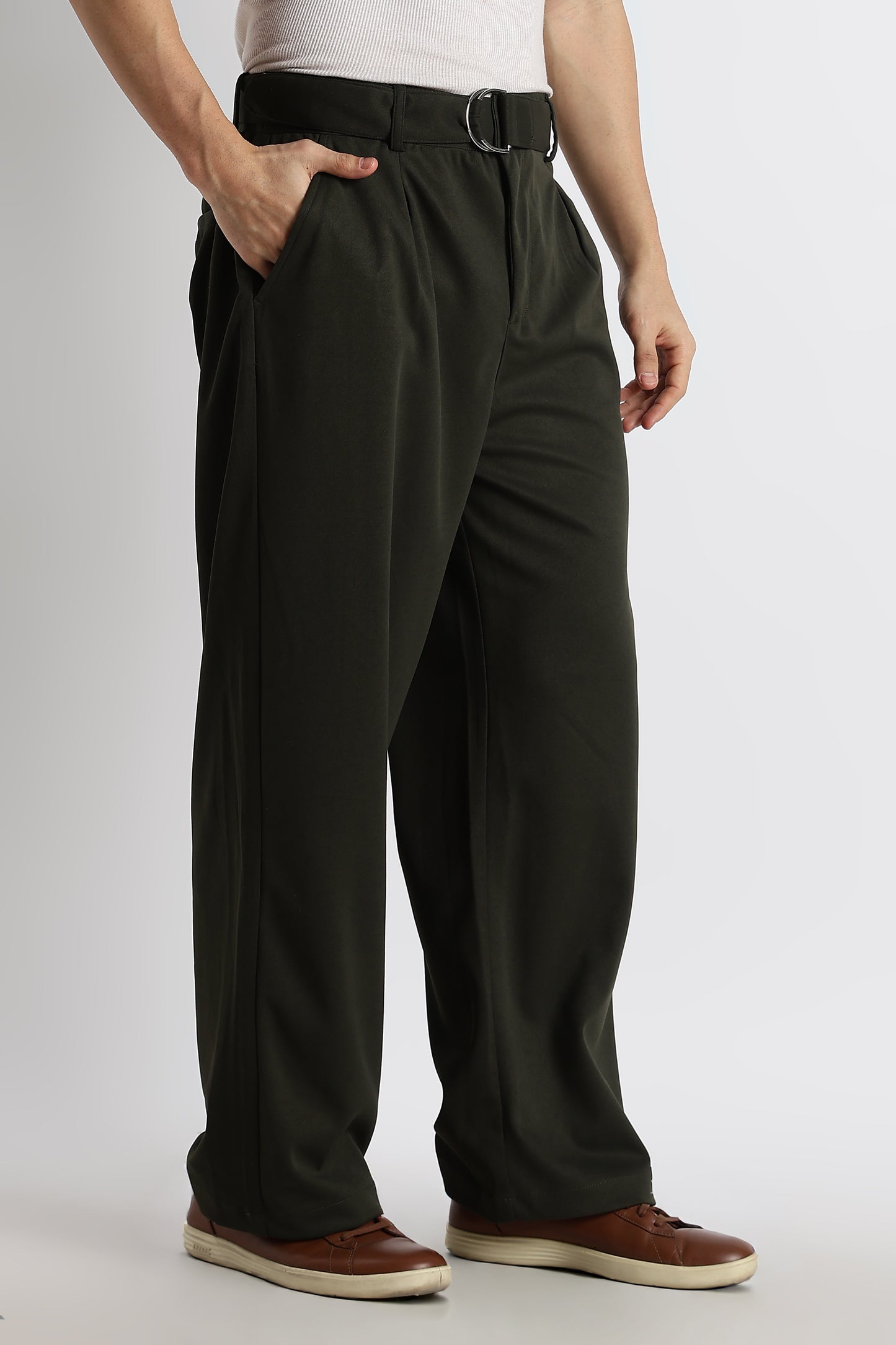 Relaxed Korean Fit Pants Green