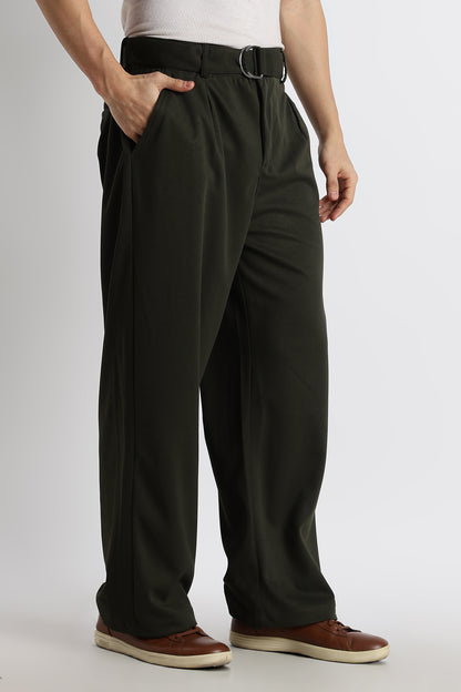 Relaxed Korean Fit Pants Green