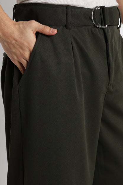 Relaxed Korean Fit Pants Green