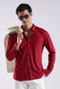 Knitted Tencel Stichless Finish Shirt Maroon