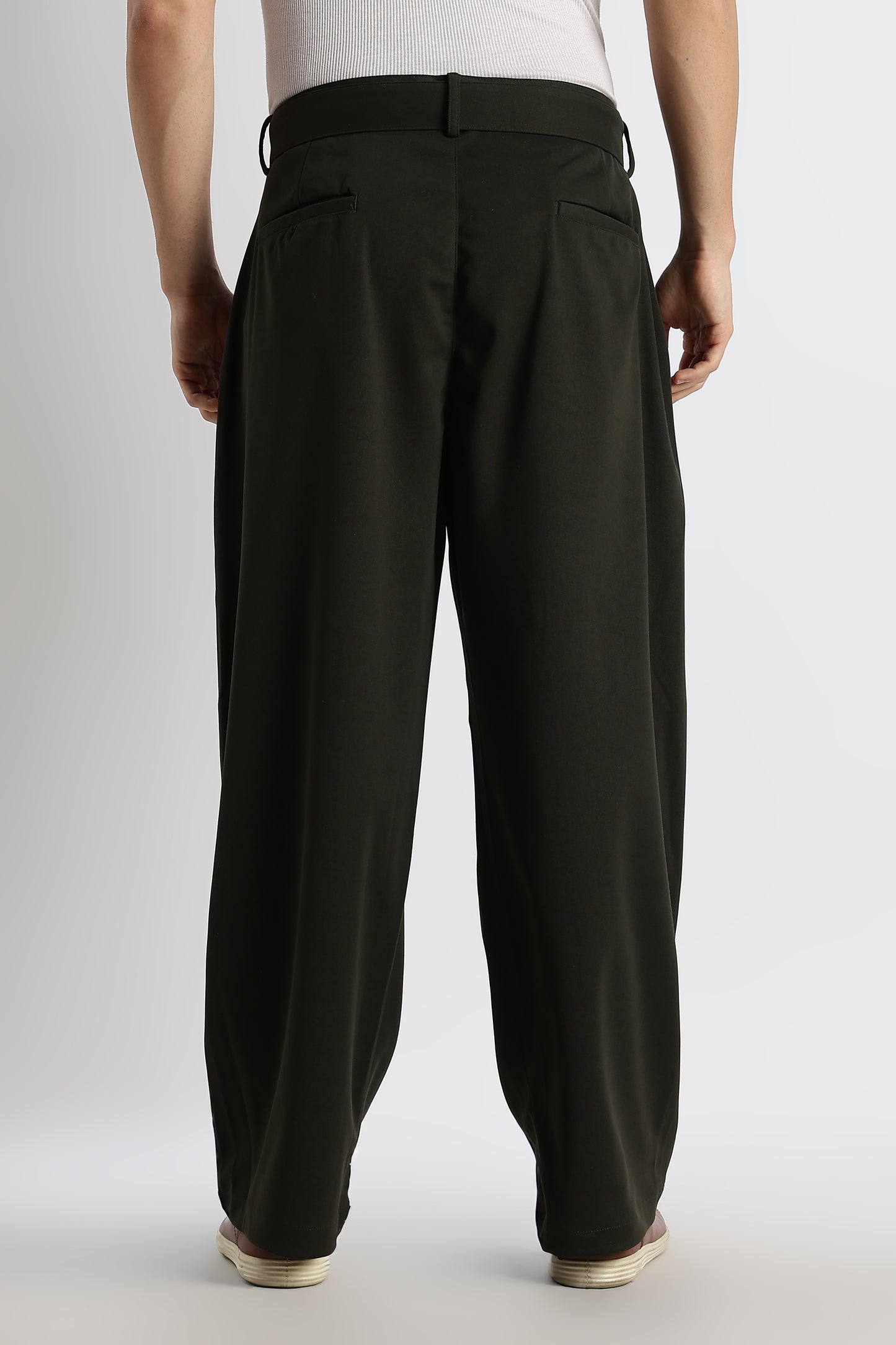 Relaxed Korean Fit Pants Green