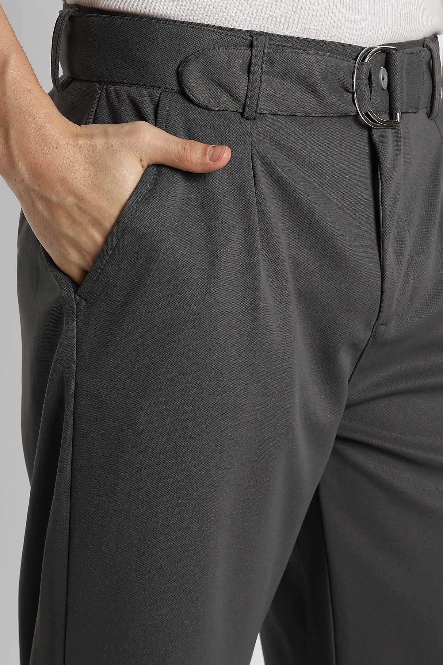 Relaxed Korean Fit Pants Dk Grey