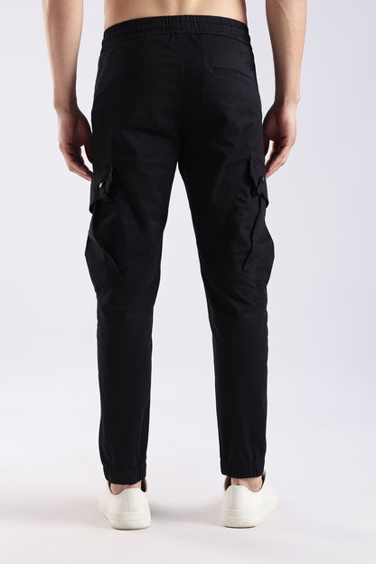 Slim Fit Cargo Pants Black