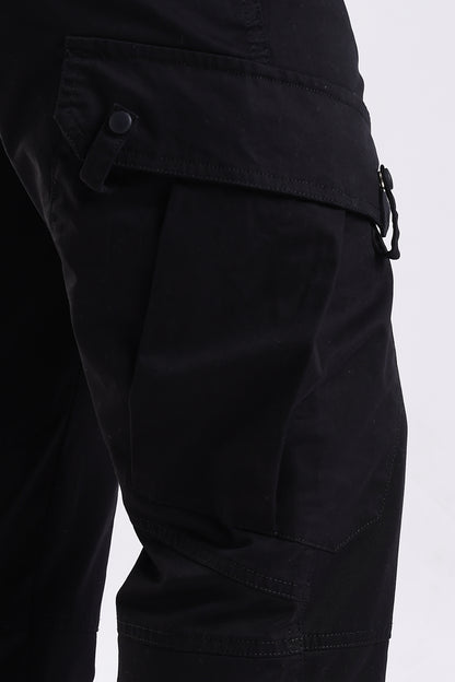 Slim Fit Cargo Pants Black