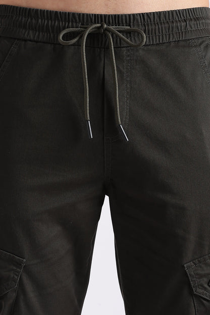Slim Fit Cargo Pants Dk Green