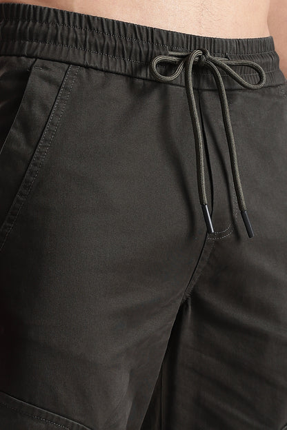 Slim Fit Cargo Pants Dk Green