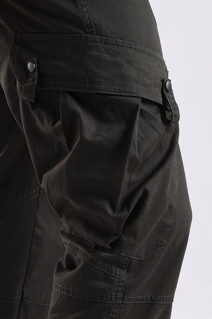 Slim Fit Cargo Pants Dk Green