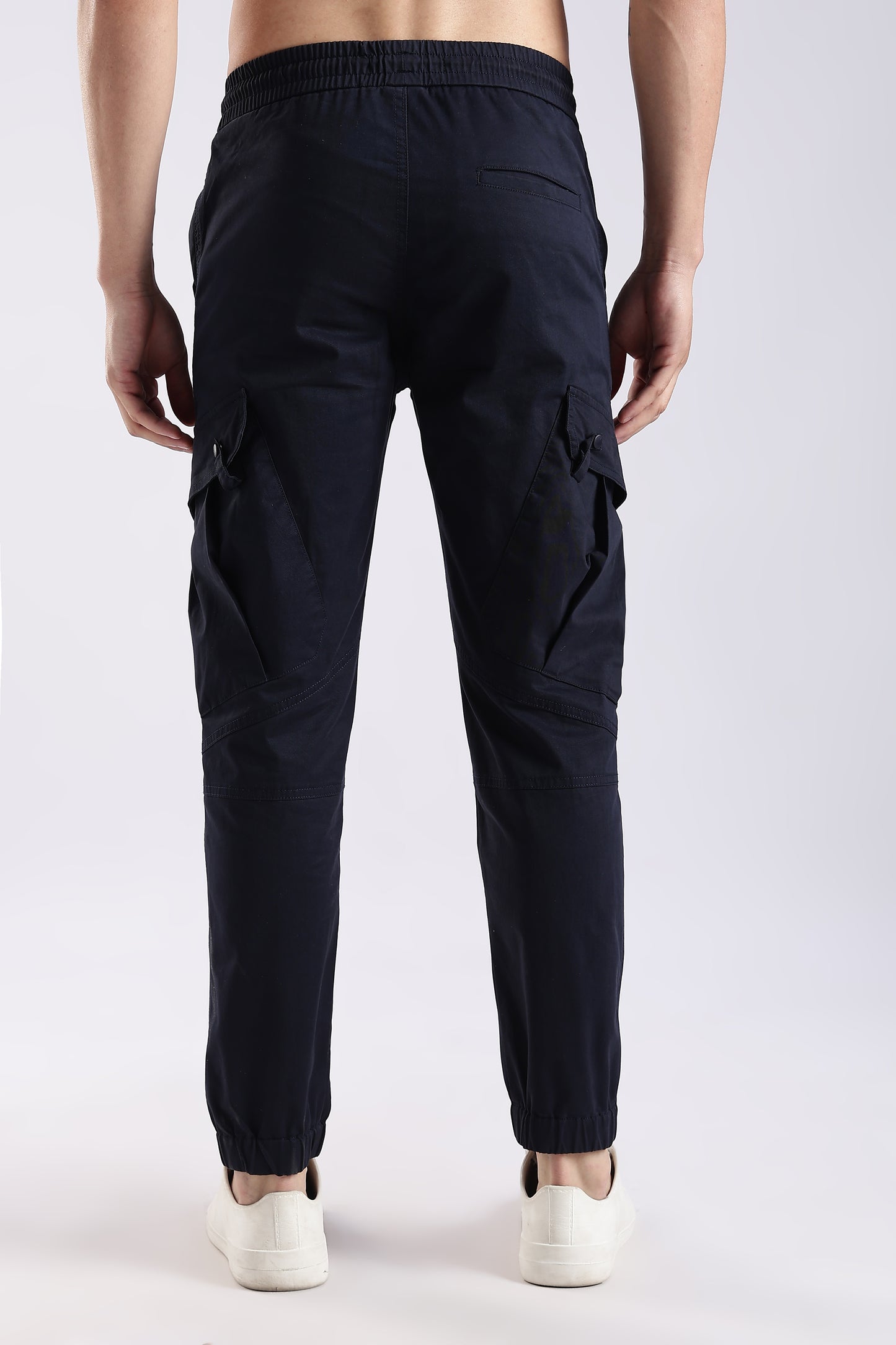 100% Cotton Slim Fit Cargo Pants Navy