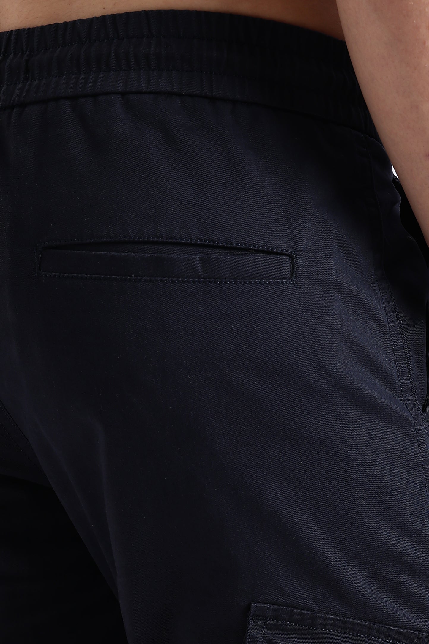 100% Cotton Slim Fit Cargo Pants Navy