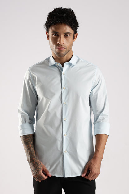 100% Cotton Slim Fit Shirt Sky Blue