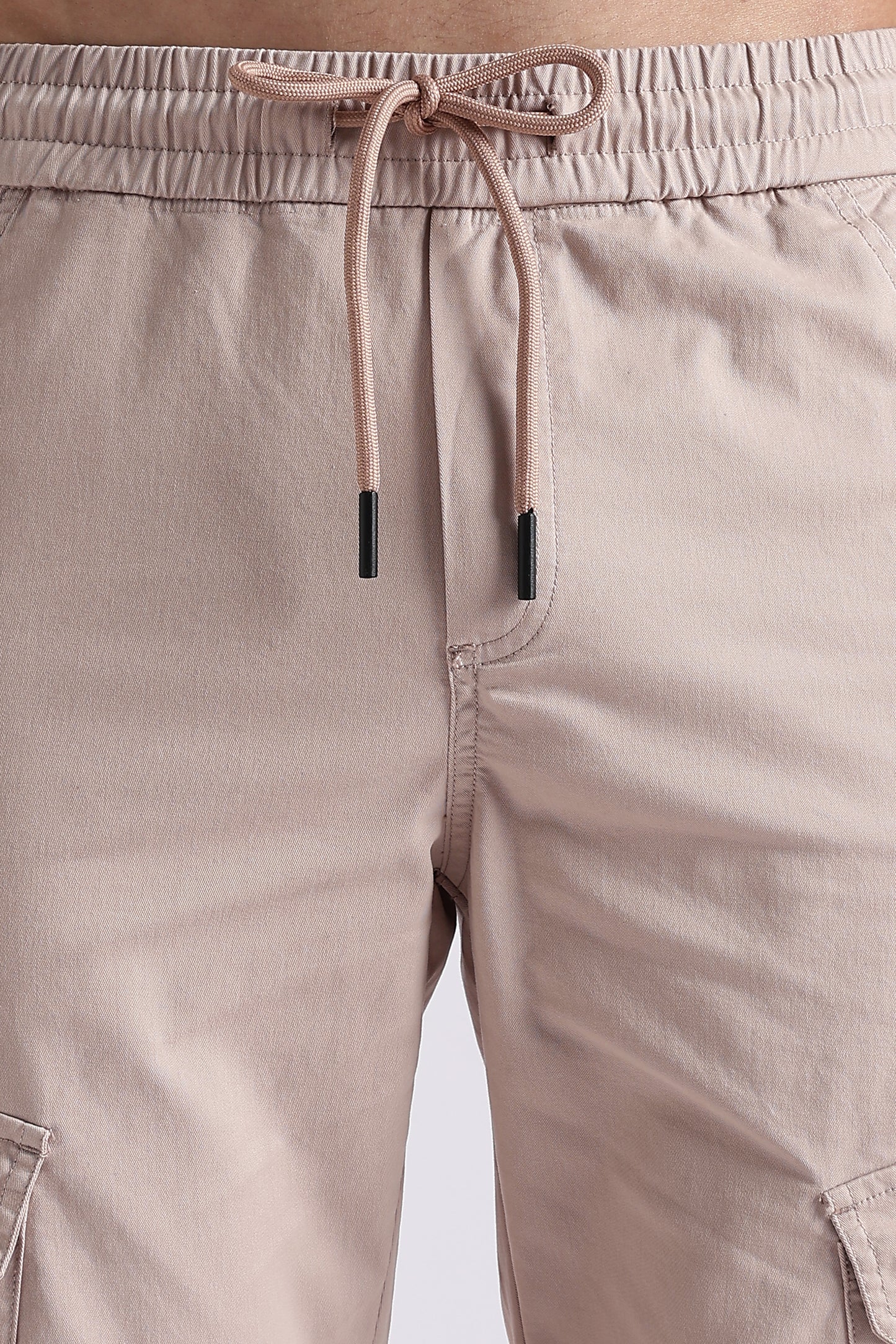 100% Cotton Slim Fit Cargo Pants Lt Pink