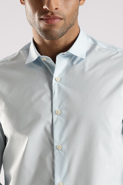 100% Cotton Slim Fit Shirt Sky Blue
