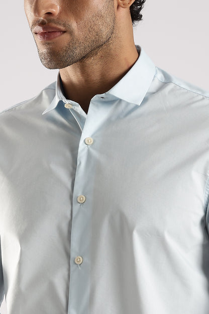 100% Cotton Slim Fit Shirt Sky Blue