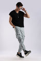 100% Cotton Slim Fit Cargo Pants Lt Blue