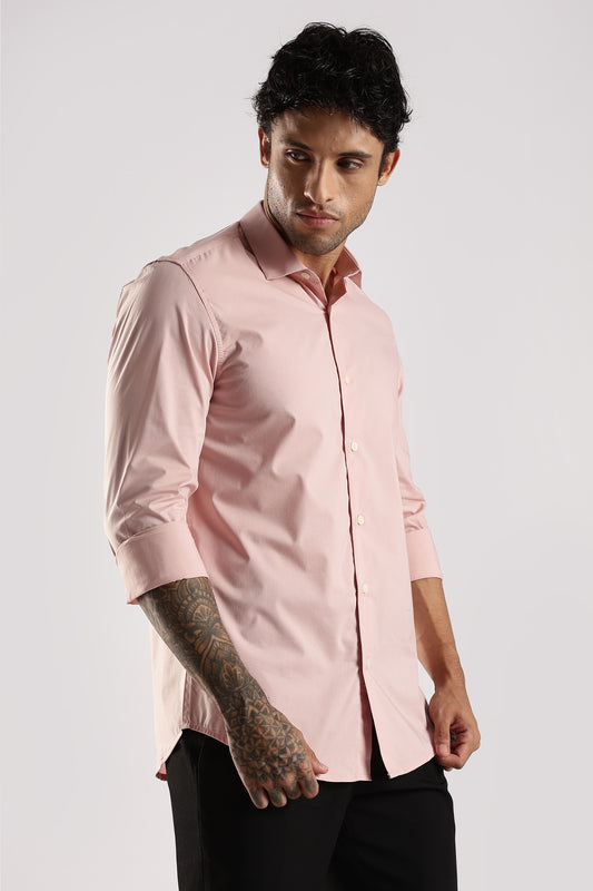 100% Cotton Slim Fit Shirt Pink