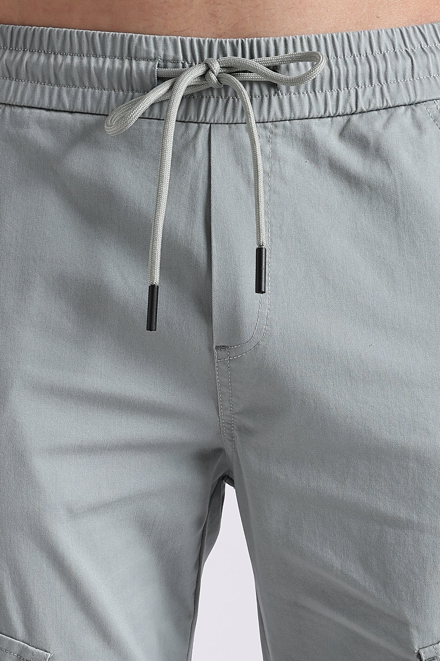 100% Cotton Slim Fit Cargo Pants Lt Blue