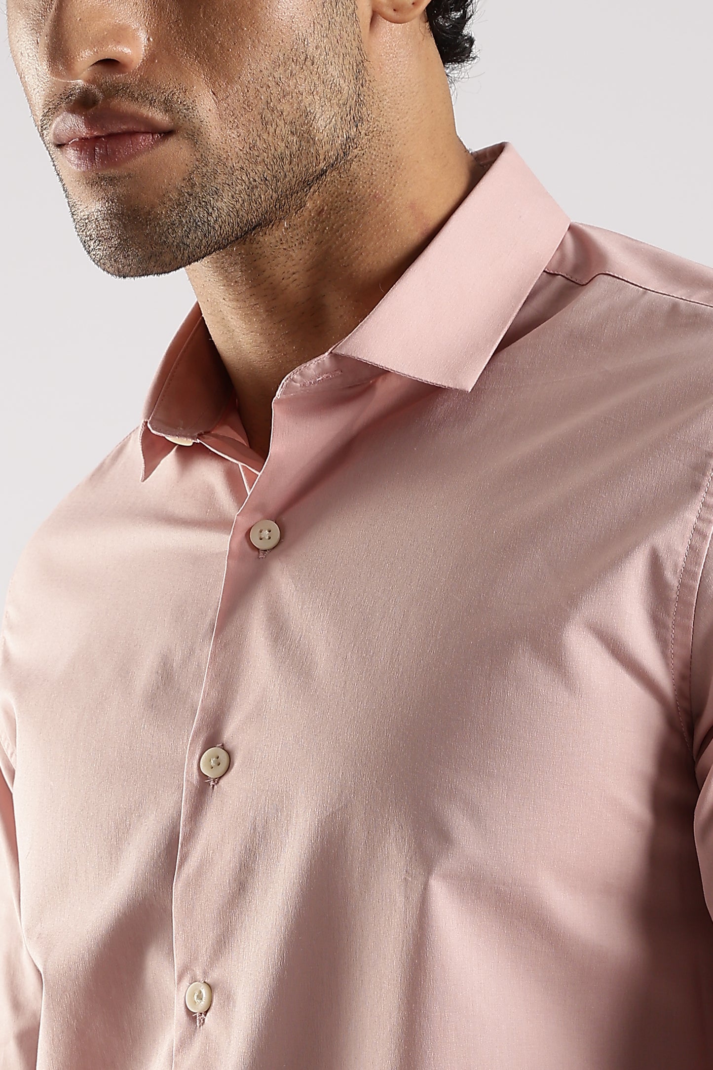 100% Cotton Slim Fit Shirt Pink