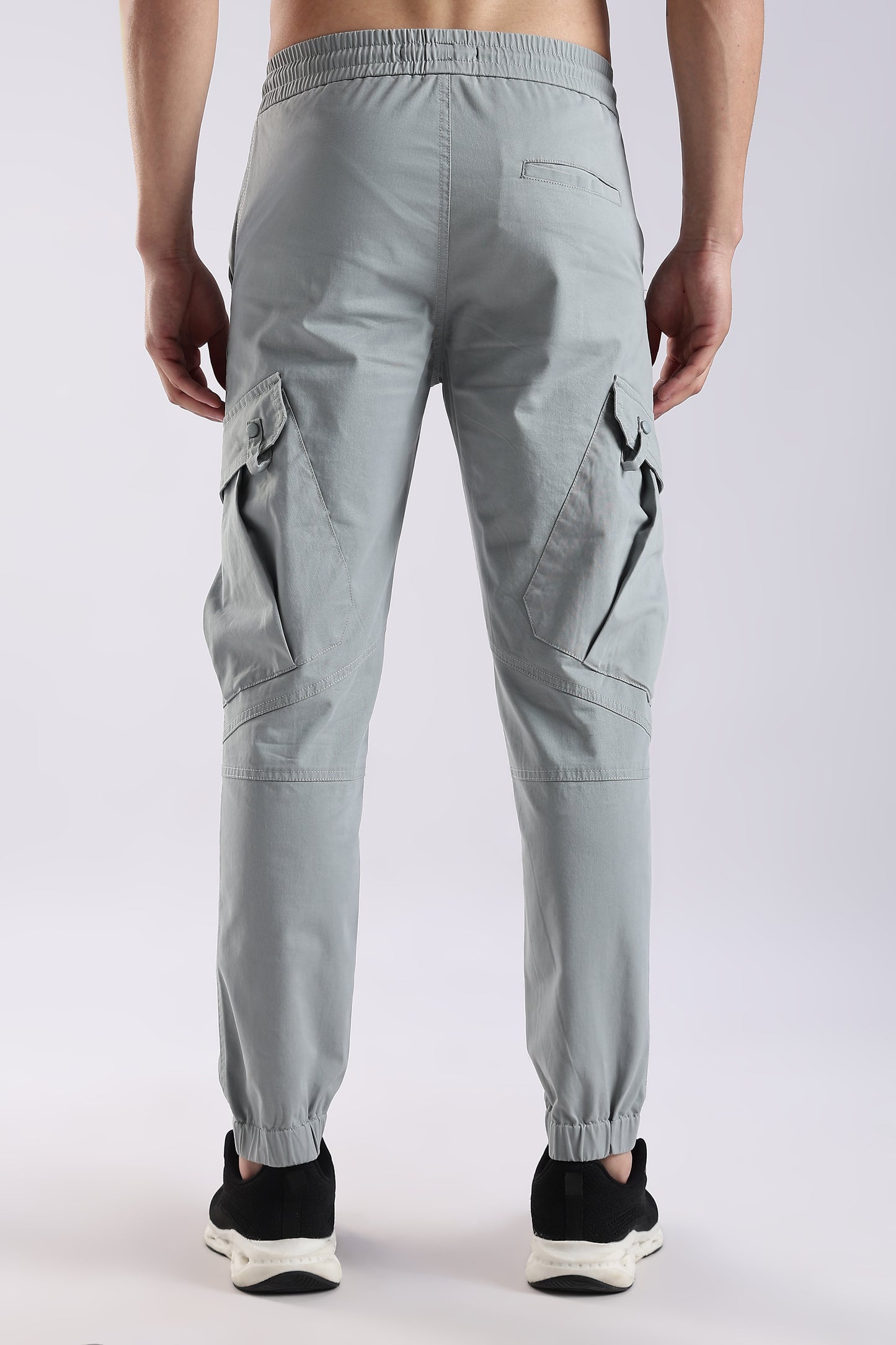 100% Cotton Slim Fit Cargo Pants Lt Blue