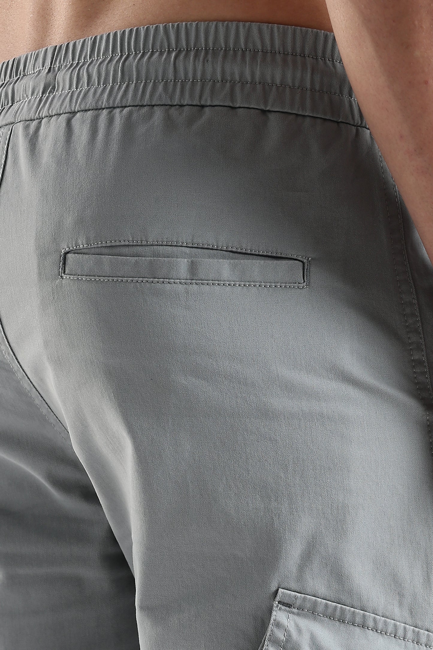 100% Cotton Slim Fit Cargo Pants Lt Blue