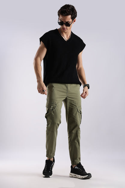 Slim Fit Cargo Pants Green