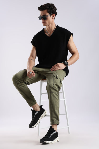 Slim Fit Cargo Pants Green