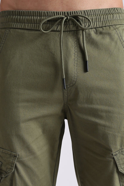 Slim Fit Cargo Pants Green