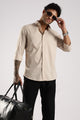 100% Cotton Slim Fit Shirt Cream