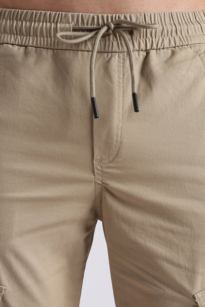 Slim Fit Cargo Pants Beige