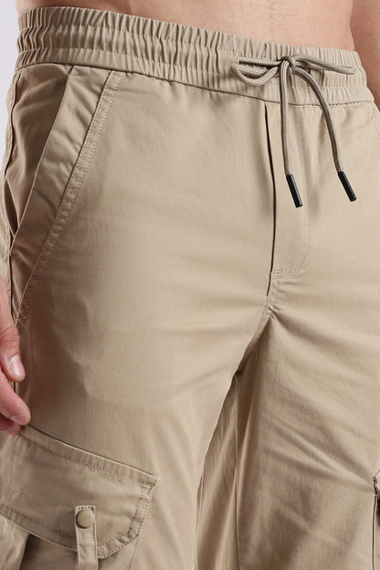 Slim Fit Cargo Pants Beige