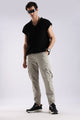 100% Cotton Slim Fit Cargo Pants Olive