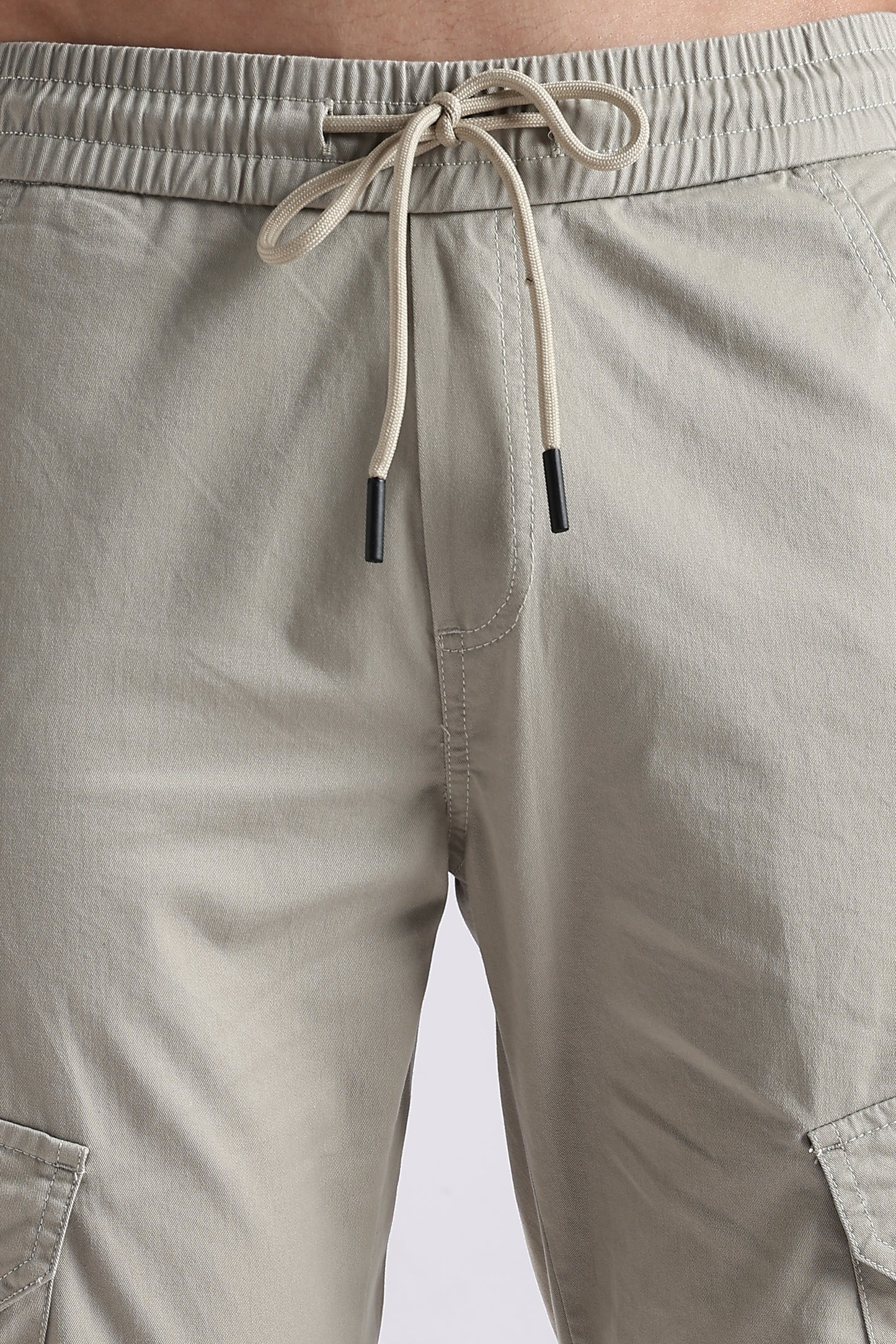 100% Cotton Slim Fit Cargo Pants Olive