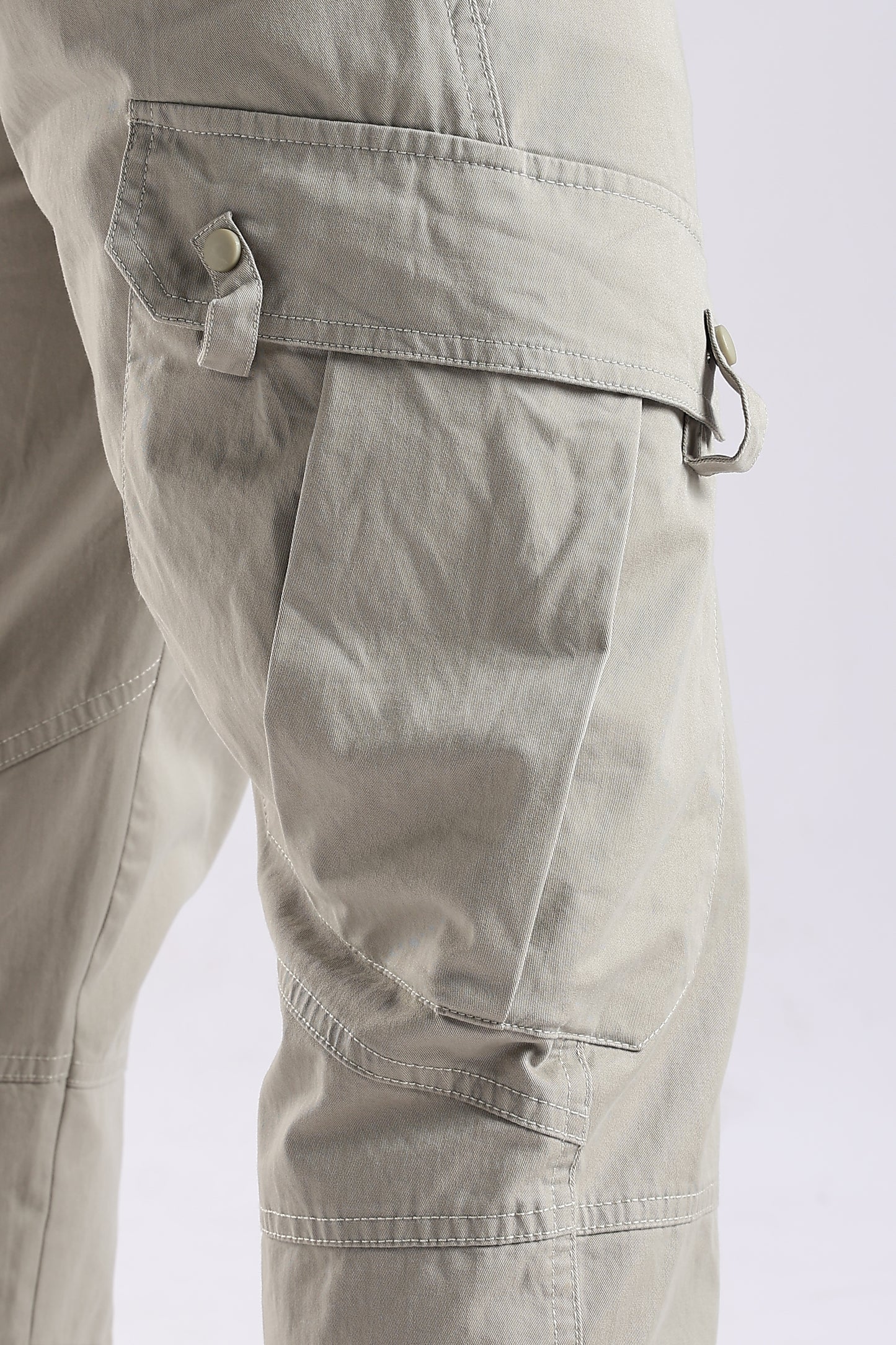 100% Cotton Slim Fit Cargo Pants Olive