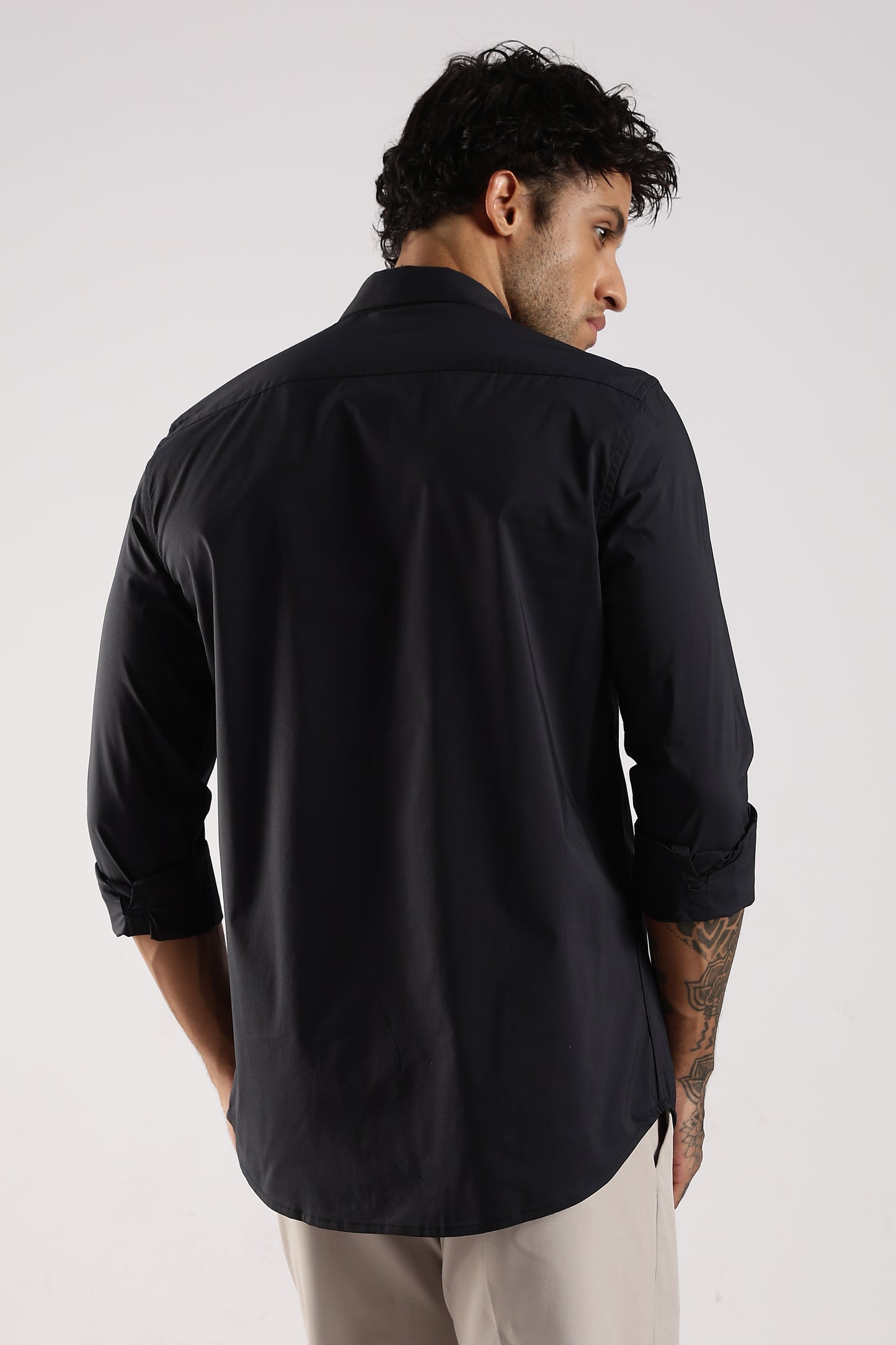 100% Cotton Slim Fit Shirt Navy