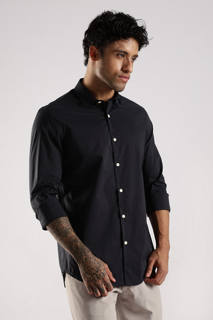 100% Cotton Slim Fit Shirt Navy