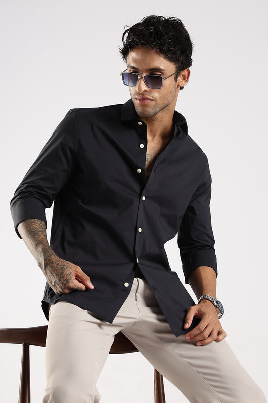 100% Cotton Slim Fit Shirt Navy