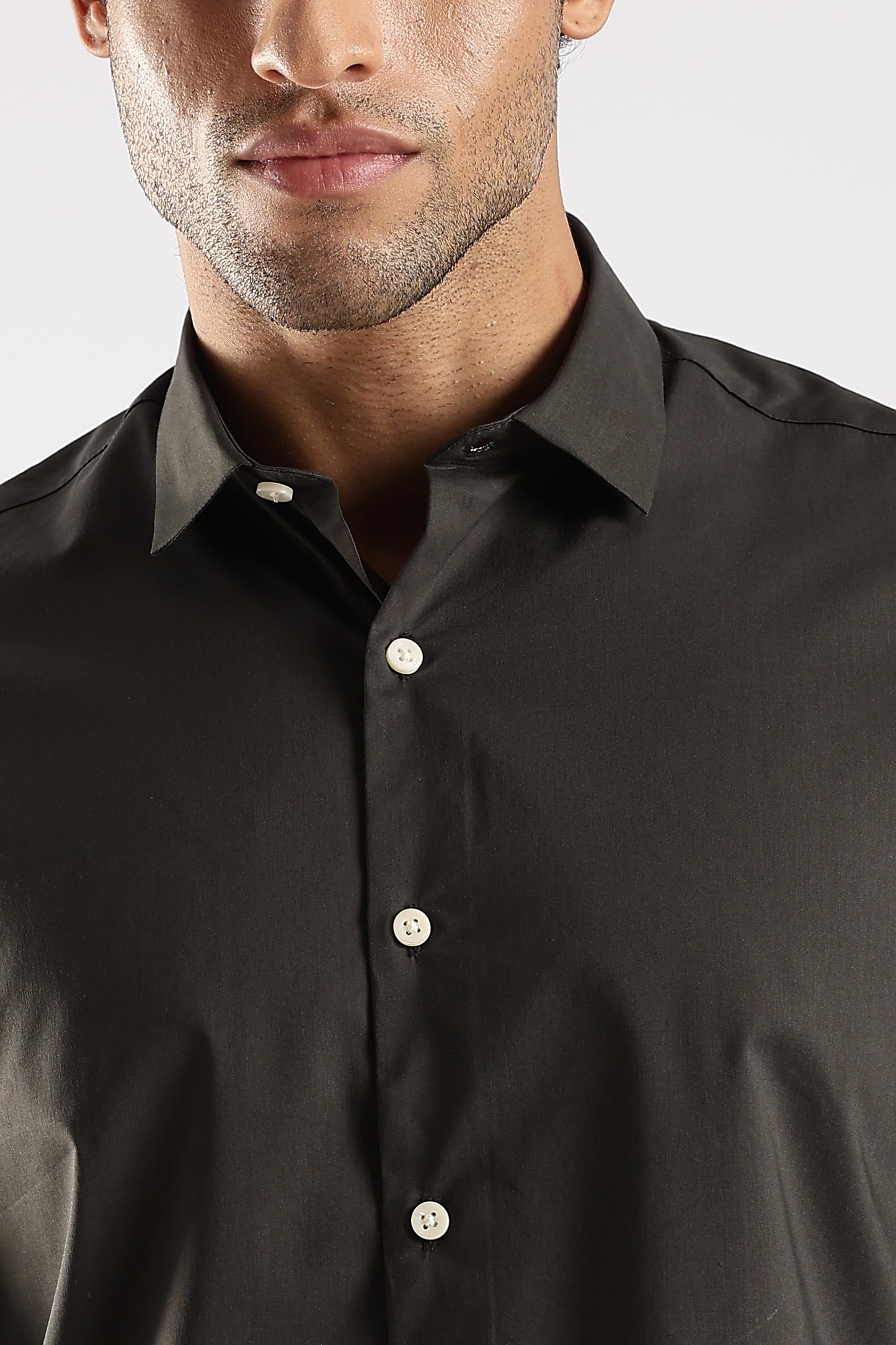 100% Cotton Slim Fit Shirt Green