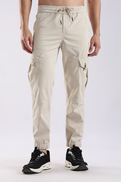 Slim Fit Cargo Pants Cream