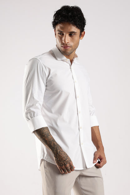 100% Cotton Slim Fit Shirt White