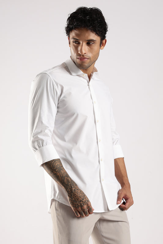 100% Cotton Slim Fit Shirt White