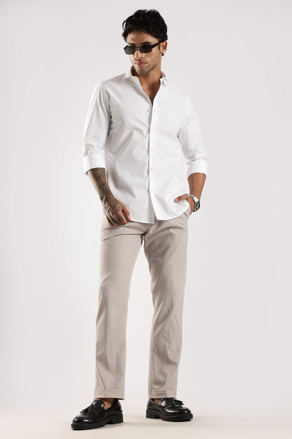 100% Cotton Slim Fit Shirt White