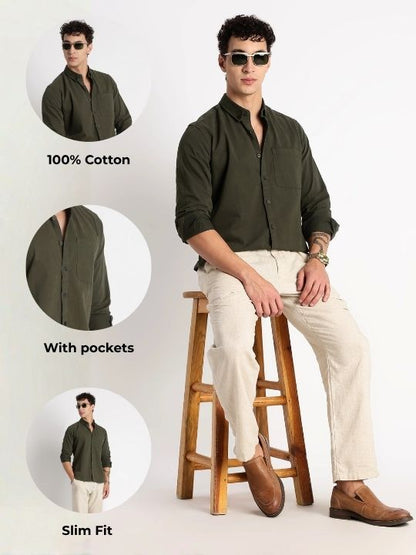 Everyday Essential Solid Shirt Green