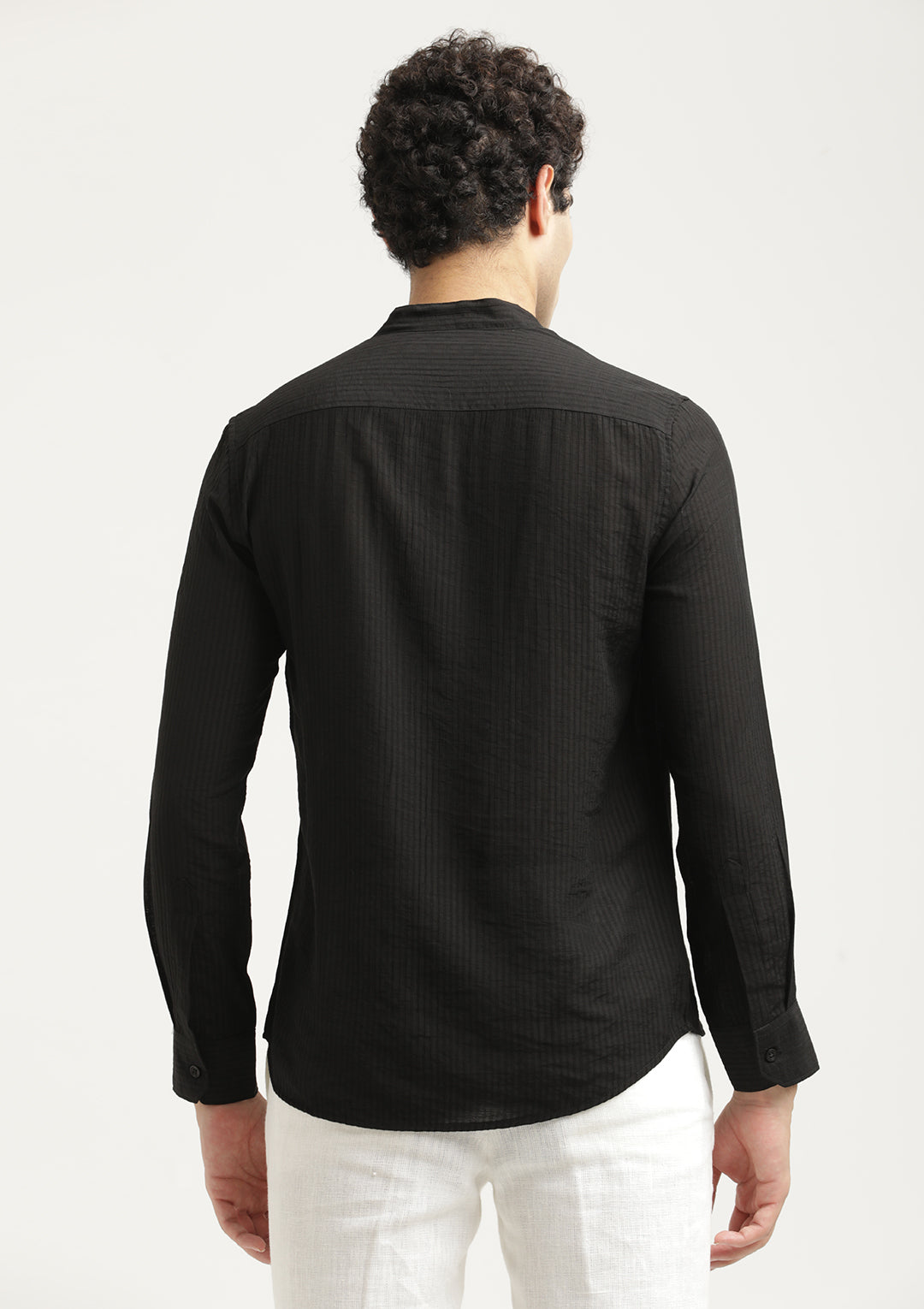 Textured Nylon Shirt Black