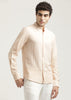Mandarin Collar Nylon Shirt Peach