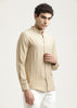 Mandarin Collar Nylon Shirt Cream