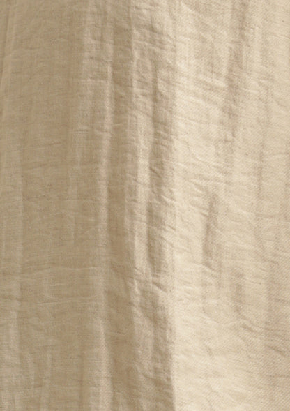 Mandarin Collar Nylon Shirt Cream