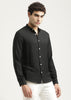 Mandarin Collar Nylon Shirt Black