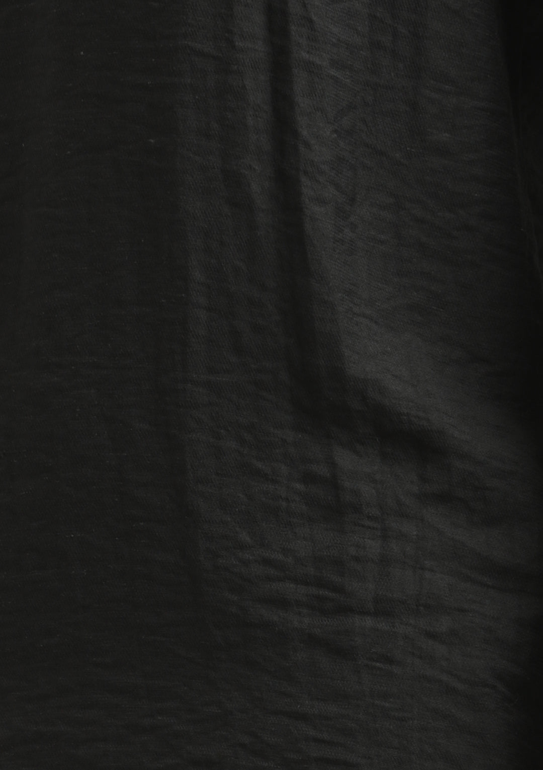 Mandarin Collar Nylon Shirt Black