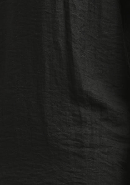 Mandarin Collar Nylon Shirt Black