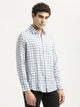 Checked Cotton-Linen Shirt Blue