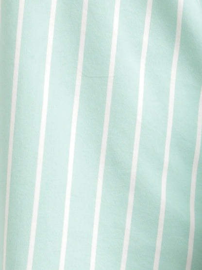 Striped Oxford Lycra Shirt Lt Green